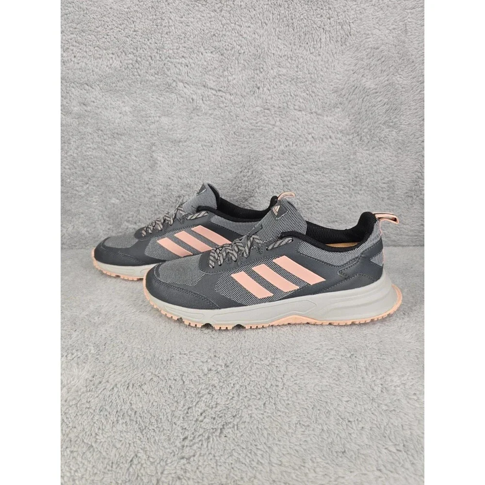 Adidas Shoes Womens Sz 10 Rockadia Trail Running Sneakers Gray Glow Pink EG2523